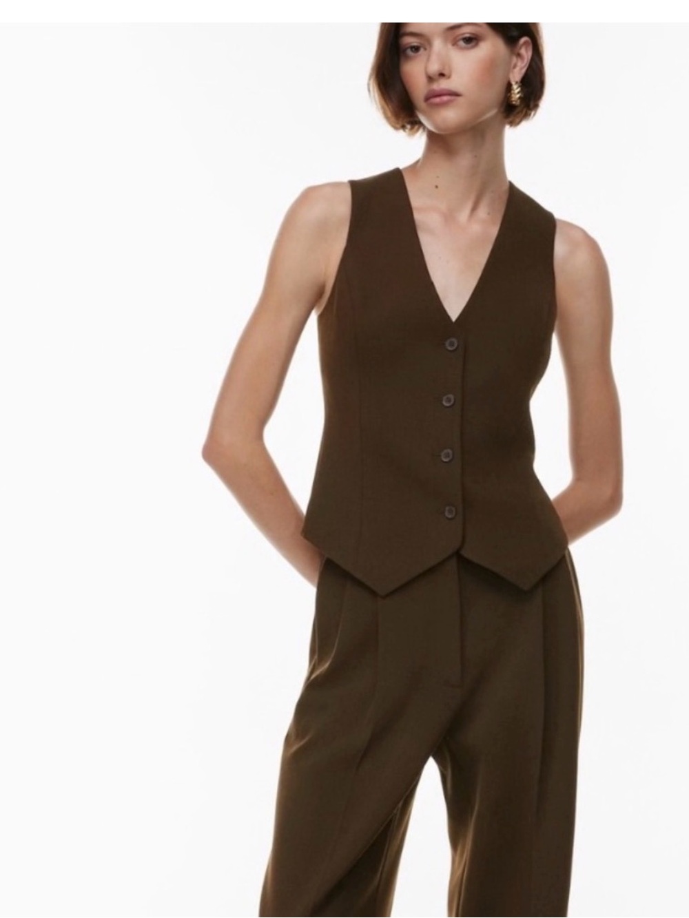 Aritzia Director Brown Vest